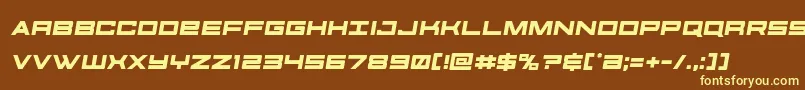 futureforcessemital Font – Yellow Fonts on Brown Background