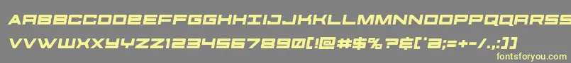 futureforcessemital-Schriftart – Gelbe Schriften auf grauem Hintergrund