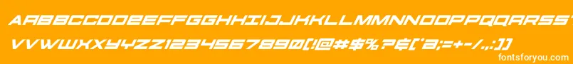 futureforcessuperital Font – White Fonts on Orange Background