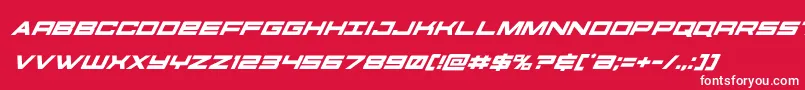 futureforcessuperital Font – White Fonts on Red Background