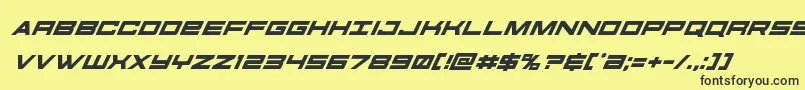 futureforcessuperital Font – Black Fonts on Yellow Background