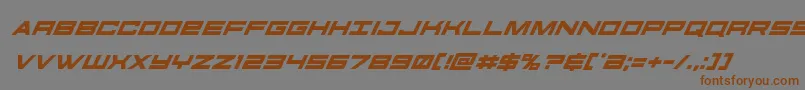 futureforcessuperital Font – Brown Fonts on Gray Background