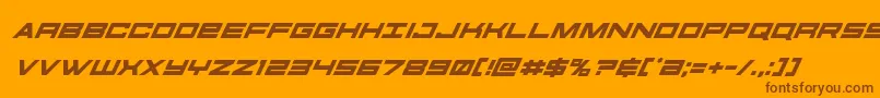 futureforcessuperital Font – Brown Fonts on Orange Background