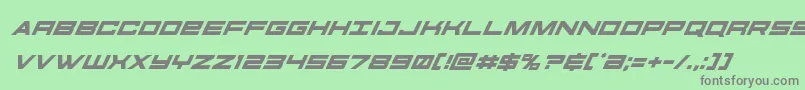 futureforcessuperital Font – Gray Fonts on Green Background