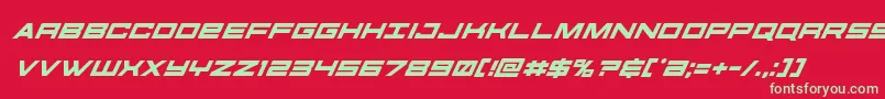 futureforcessuperital Font – Green Fonts on Red Background