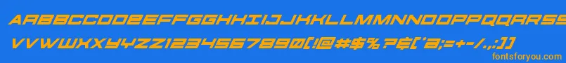 Подробнее о шрифте futureforcessuperital Шрифт futureforcessuperital – оранжевые шрифты на синем фоне