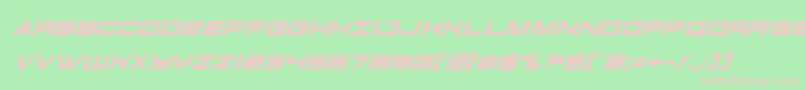 futureforcessuperital Font – Pink Fonts on Green Background