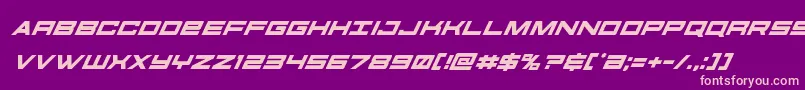 futureforcessuperital Font – Pink Fonts on Purple Background