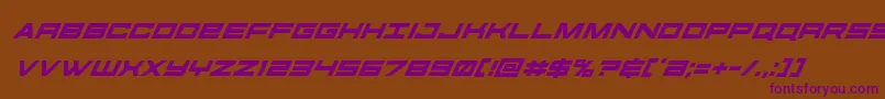 futureforcessuperital Font – Purple Fonts on Brown Background