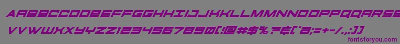 futureforcessuperital Font – Purple Fonts on Gray Background