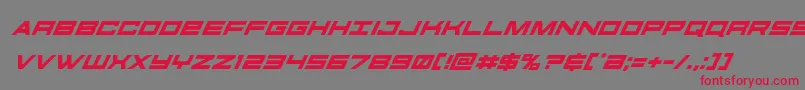 futureforcessuperital Font – Red Fonts on Gray Background