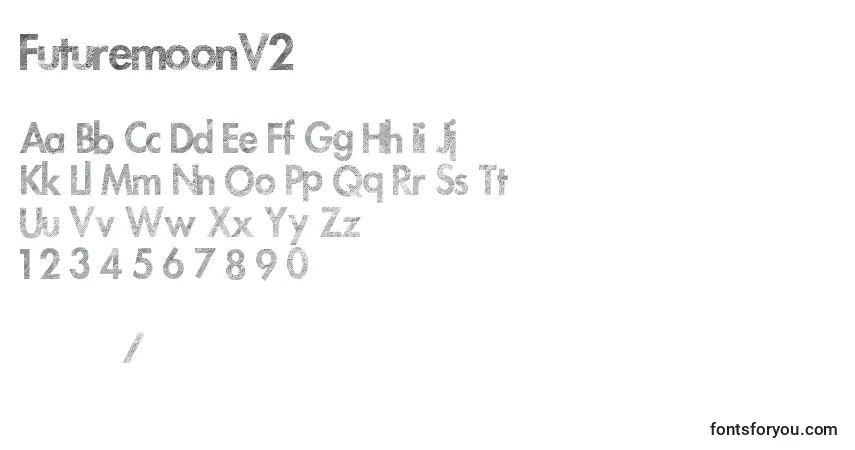 Шрифт FuturemoonV2 – алфавит, цифры, специальные символы