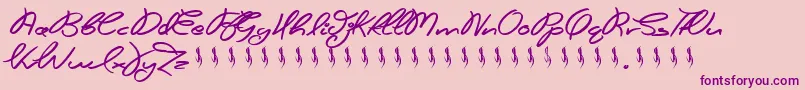 Futures Past Font – Purple Fonts on Pink Background