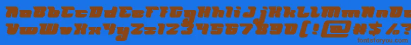 FUTURISM Bold-fontti – ruskeat fontit sinisellä taustalla