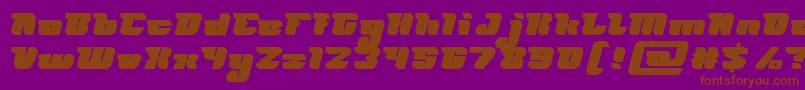 FUTURISM Bold Font – Brown Fonts on Purple Background