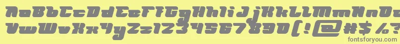 FUTURISM Bold-Schriftart – Graue Schriften auf gelbem Hintergrund