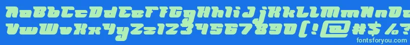 FUTURISM Bold Font – Green Fonts on Blue Background