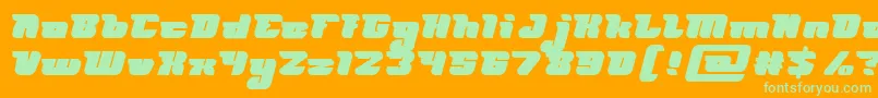 FUTURISM Bold Font – Green Fonts on Orange Background