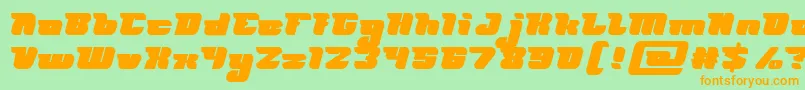 FUTURISM Bold Font – Orange Fonts on Green Background