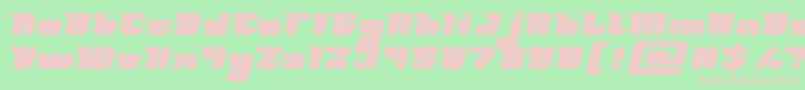 FUTURISM Bold-Schriftart – Rosa Schriften auf grünem Hintergrund