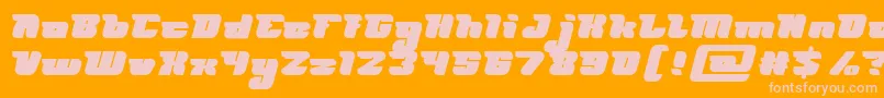 FUTURISM Bold Font – Pink Fonts on Orange Background