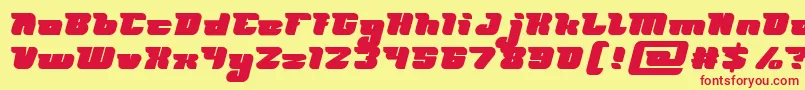FUTURISM Bold Font – Red Fonts on Yellow Background
