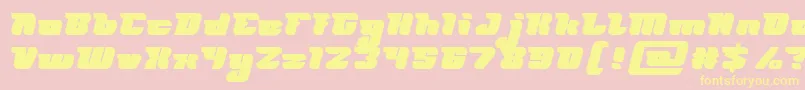 Шрифт FUTURISM Bold – жёлтые шрифты на розовом фоне