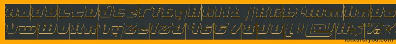 FUTURISM Hollow Inverse Font – Black Fonts on Orange Background