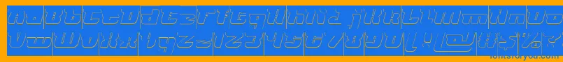 FUTURISM Hollow Inverse Font – Blue Fonts on Orange Background