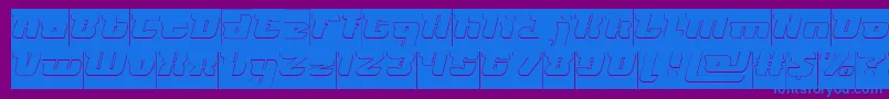 FUTURISM Hollow Inverse Font – Blue Fonts on Purple Background