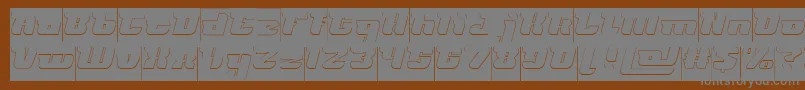 Weitere Informationen zur FUTURISM Hollow Inverse-Schriftart FUTURISM Hollow Inverse-Schriftart – Graue Schriften auf braunem Hintergrund