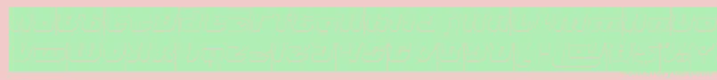 FUTURISM Hollow Inverse Font – Green Fonts on Pink Background