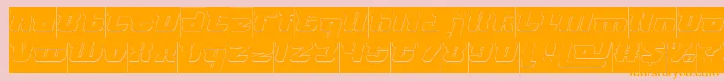 FUTURISM Hollow Inverse Font – Orange Fonts on Pink Background