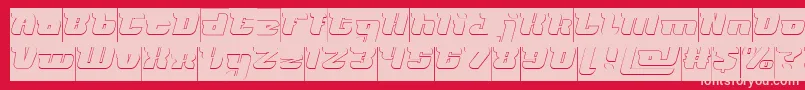 FUTURISM Hollow Inverse Font – Pink Fonts on Red Background