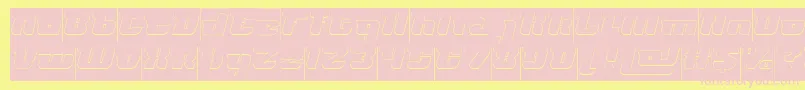 FUTURISM Hollow Inverse Font – Pink Fonts on Yellow Background