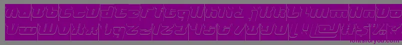 FUTURISM Hollow Inverse Font – Purple Fonts on Gray Background