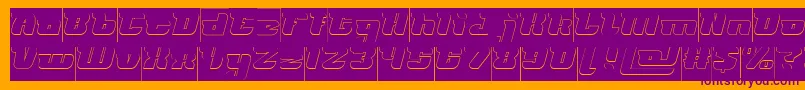 FUTURISM Hollow Inverse Font – Purple Fonts on Orange Background