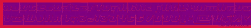 フォントFUTURISM Hollow Inverse – 赤い背景に紫のフォント