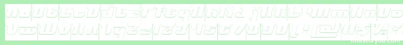 FUTURISM Hollow Inverse Font – White Fonts on Green Background