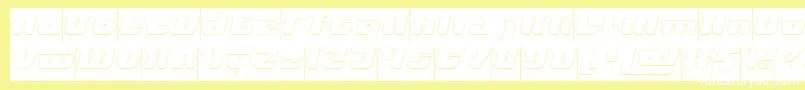 FUTURISM Hollow Inverse Font – White Fonts on Yellow Background