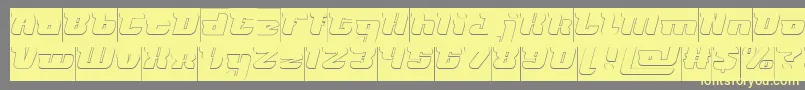 FUTURISM Hollow Inverse Font – Yellow Fonts on Gray Background