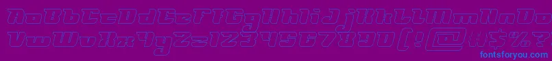 FUTURISM Hollow Font – Blue Fonts on Purple Background