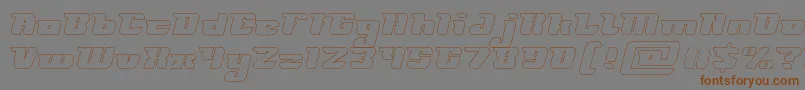 FUTURISM Hollow Font – Brown Fonts on Gray Background