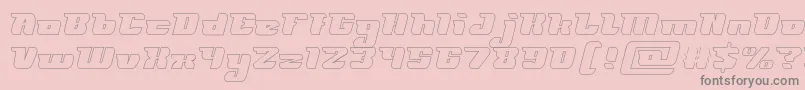 FUTURISM Hollow Font – Gray Fonts on Pink Background