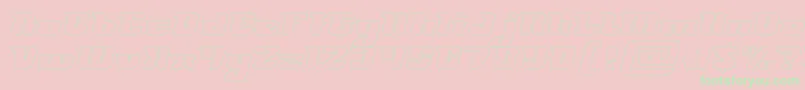 FUTURISM Hollow Font – Green Fonts on Pink Background