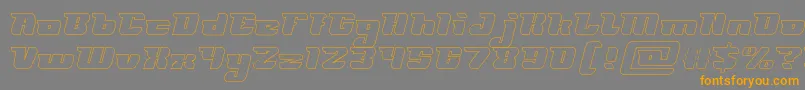 FUTURISM Hollow Font – Orange Fonts on Gray Background