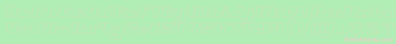 FUTURISM Hollow Font – Pink Fonts on Green Background