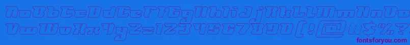 FUTURISM Hollow Font – Purple Fonts on Blue Background