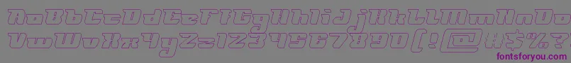 FUTURISM Hollow Font – Purple Fonts on Gray Background