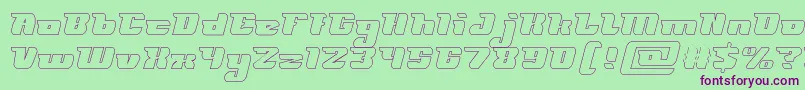 FUTURISM Hollow Font – Purple Fonts on Green Background